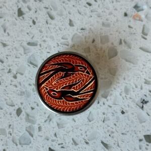 RARE NOOSA Amsterdam Chunk Orange Artistic Snap Charm Jewelry